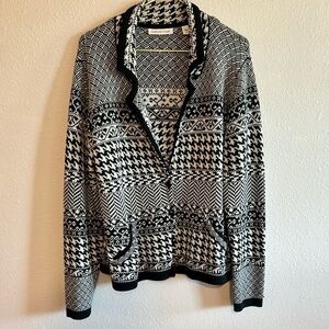 Coldwater Creek Women's Black and White Cardigan